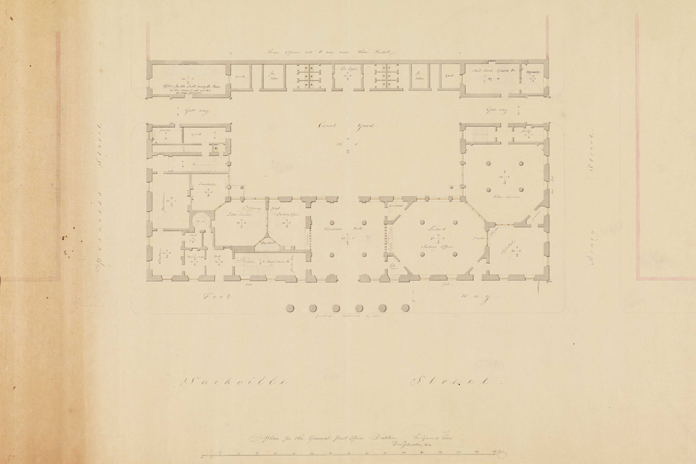 General Post Office Dublin 02 - Francis Johnston Plan (1814)